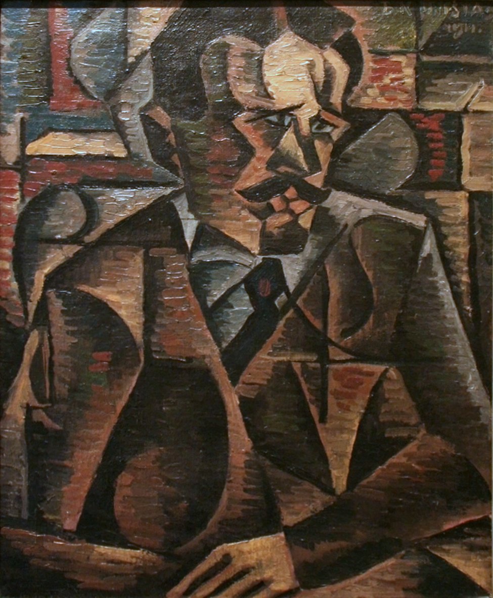 Portret van een man door Bohumil Kubišta
