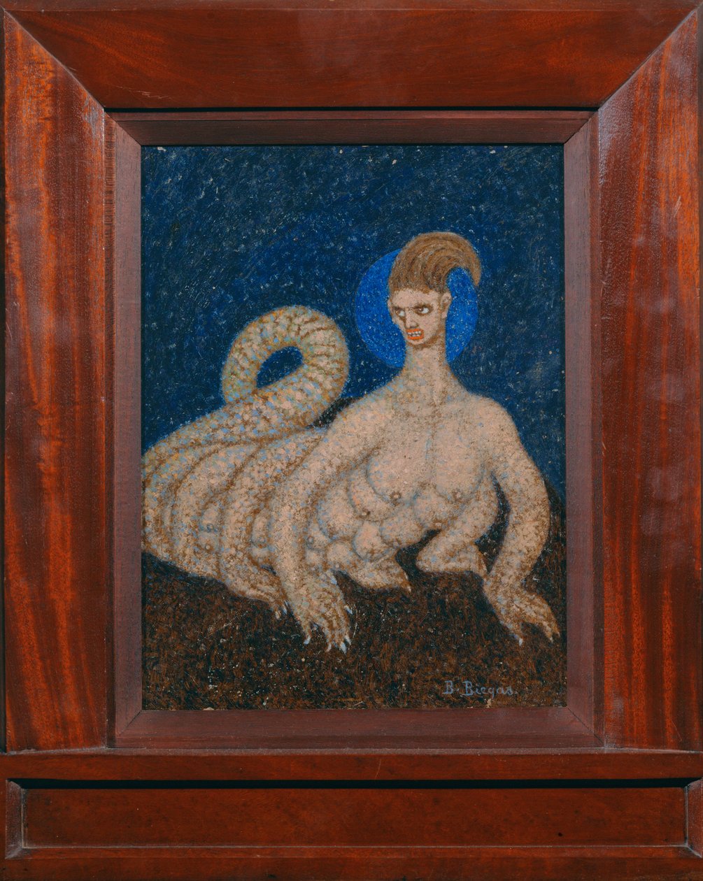 De glorieuze vampier (olieverf op karton) door Boleslaw Biegas