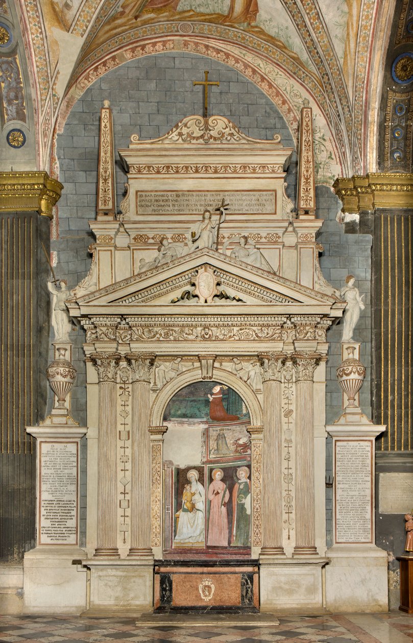 Noord Transept, Altaar van St. Michael de Aartsengel, Achter het Altaarstuk de Fresco