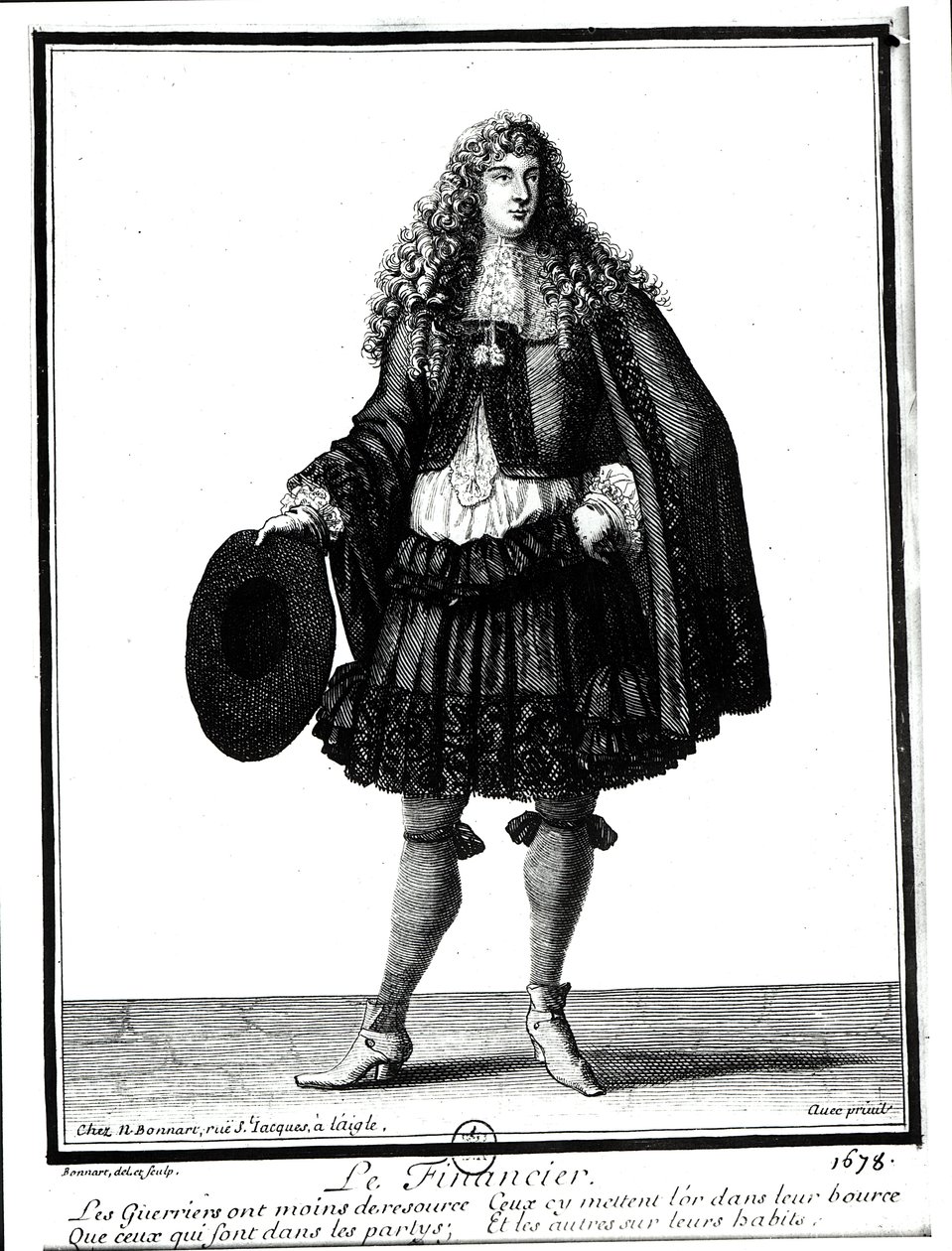De bankier, 1678 door Nicolas Bonnart