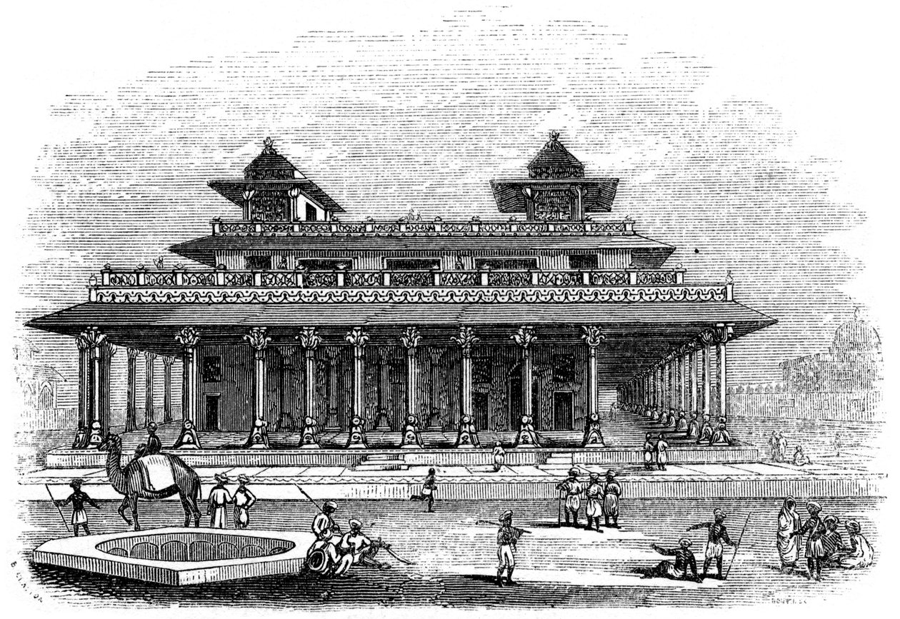 Paleis van Allahabad, India, 1847 door Bonner