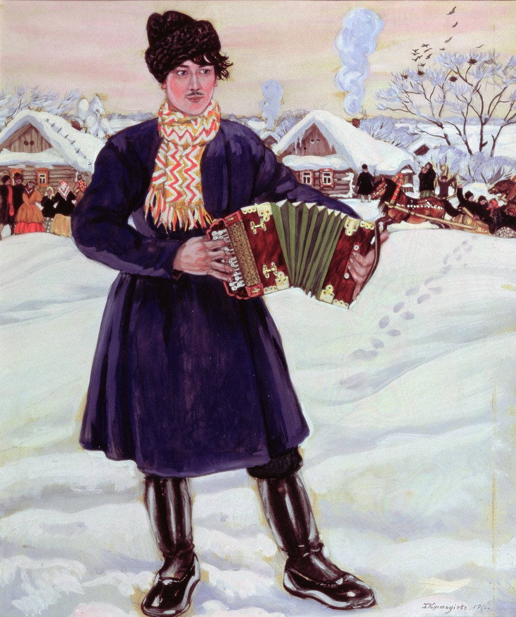 Vastenavond, 1916 door Boris Mikhailovich Kustodiev