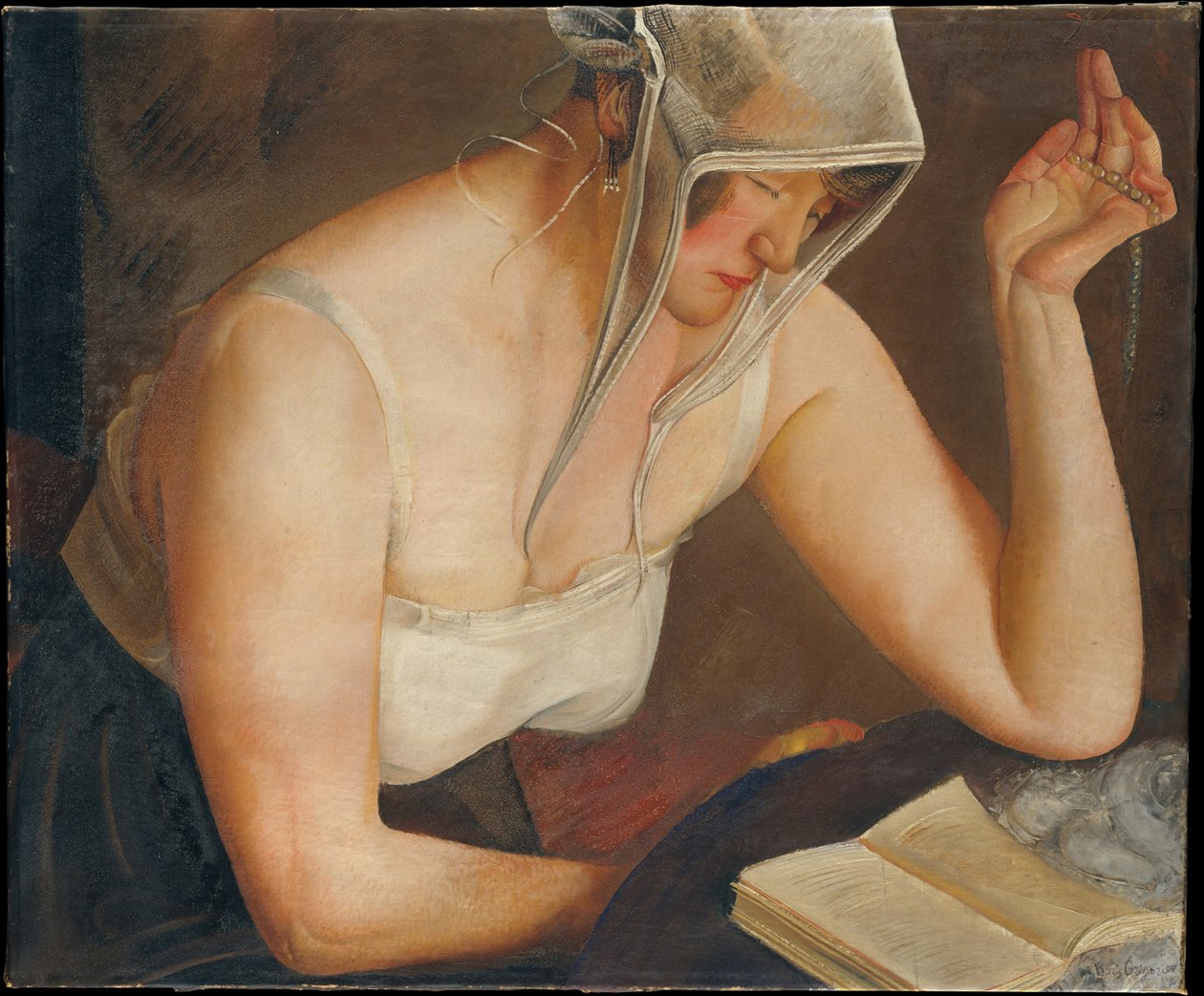 Vrouw die leest, ca. 1922 door Boris Dmitrievich Grigoriev