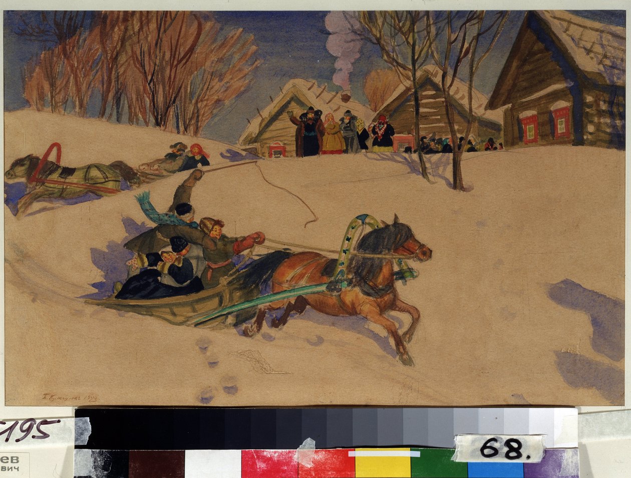 Vastenavond door Boris Mikhailovich Kustodiev