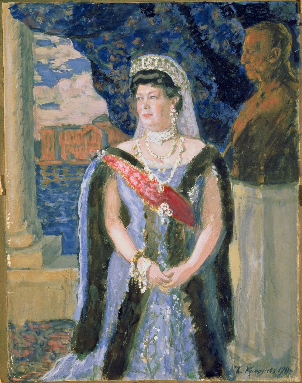 Portret van de groothertogin Maria Pavlovna, 1911 door Boris Mikhailovich Kustodiev