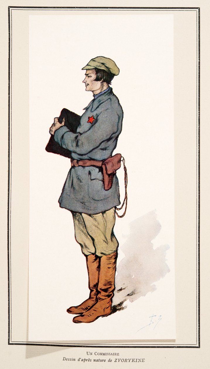 Commissaris uit Histoire des Soviets, uitgegeven 1922 door Boris Vasilievich Zvorykin