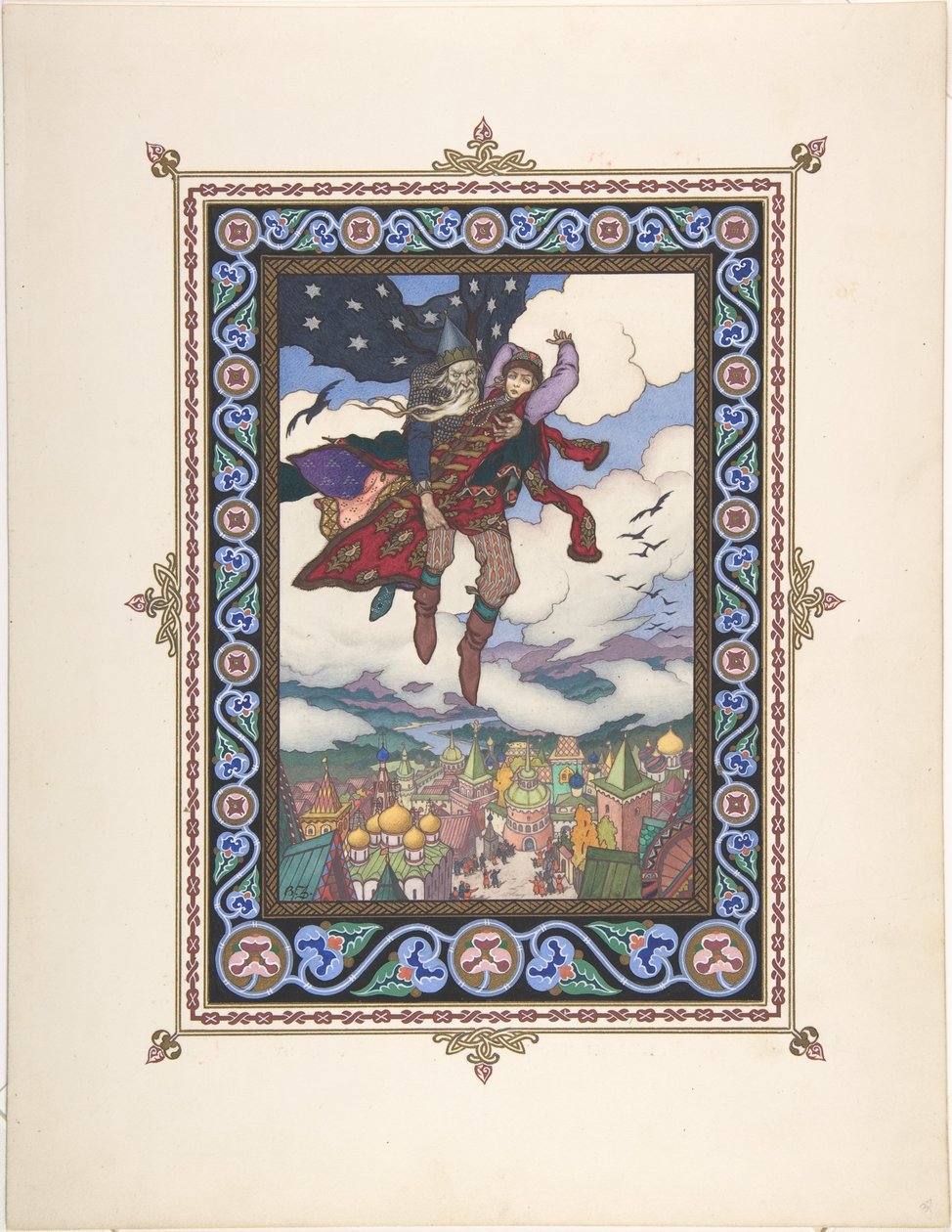 Illustratie voor het Sprookje Marya Morevna, ca. 1925 door Boris Vasilievich Zvorykin