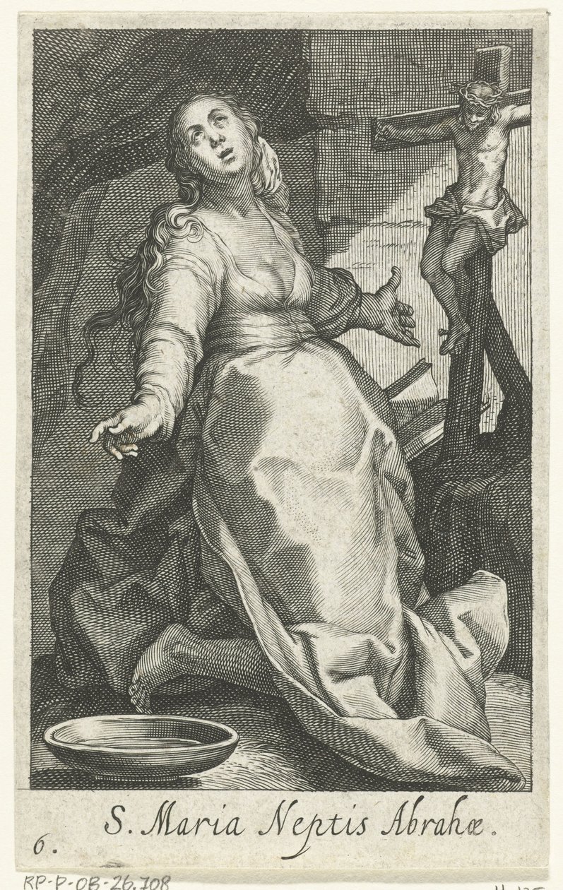 Heilige Maria als kluizenares door Boëtius Adamsz. Bolswert