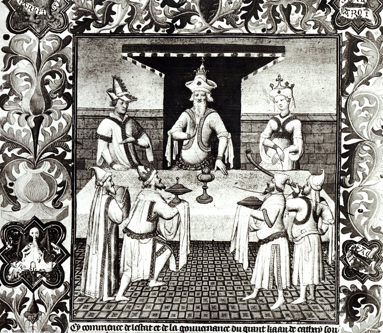 Ms Fr 2810 f.136v, Het feest van de Grote Khan, uit 