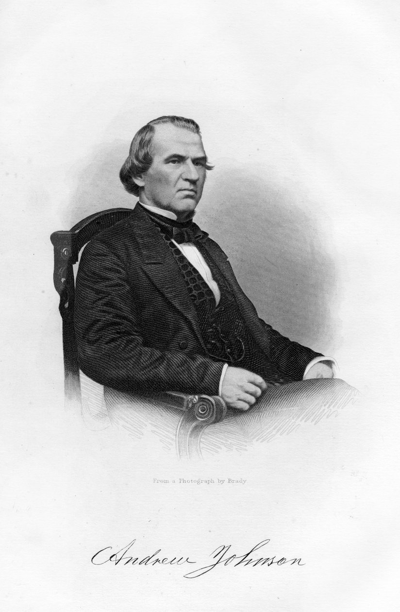 Andrew Johnson, 16e president van de Verenigde Staten door Brady