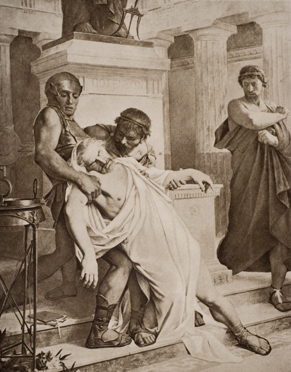 De Dood van Demosthenes, illustratie uit 