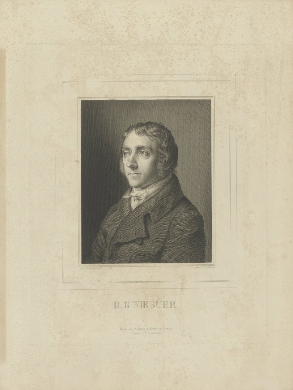 Portret van Barthold Georg Niebuhr 1776-1831, ca. 1830-1840 door Breitkopf and Härtel
