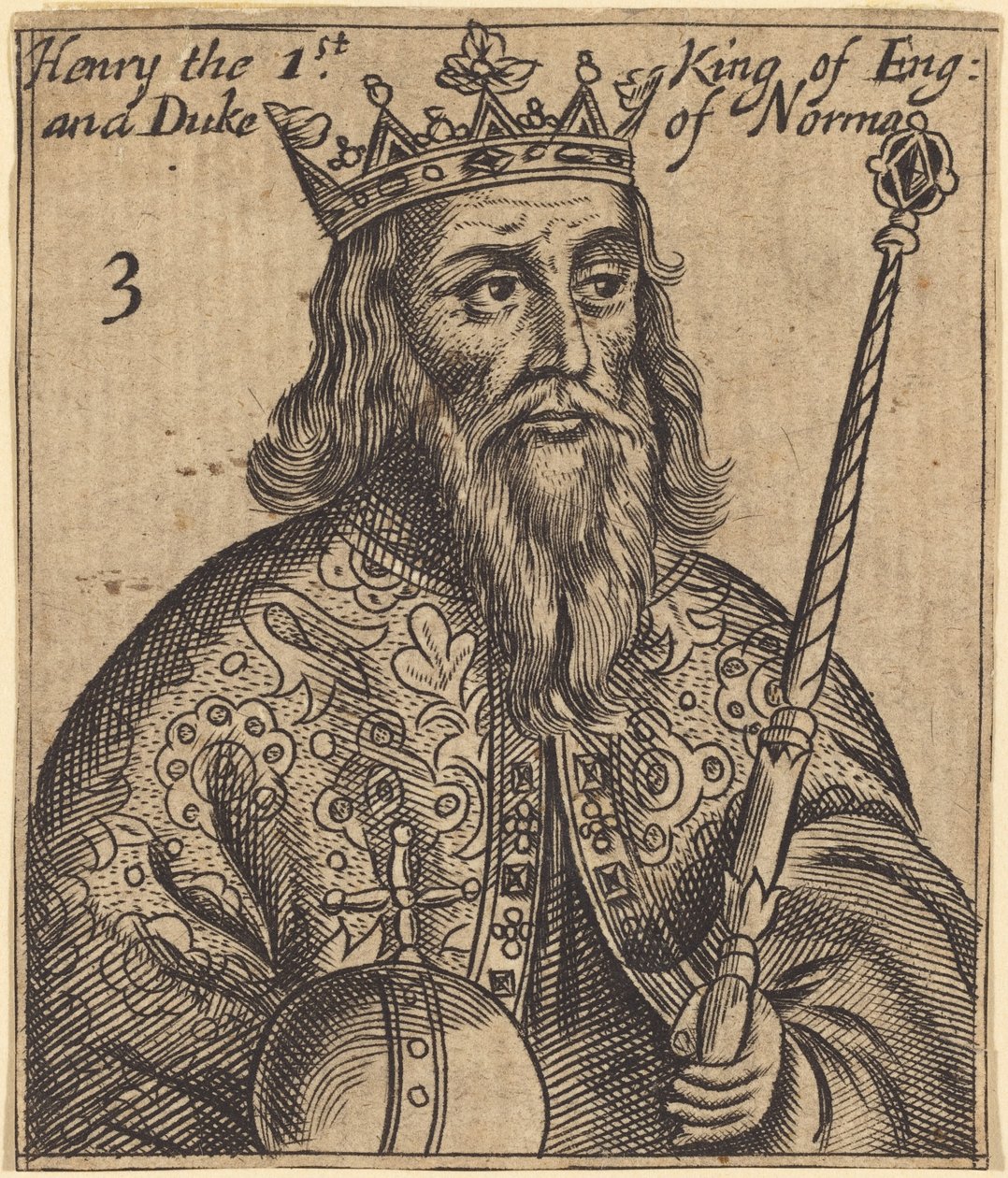 Hendrik I, koning van Engeland door British 17th Century