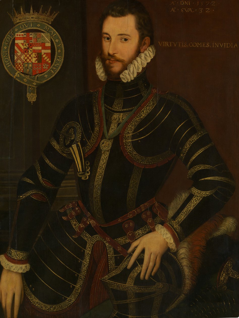 Portret van Walter Devereux 1539-1576, Eerste Graaf van Essex, gedateerd 1572 door British Painter.