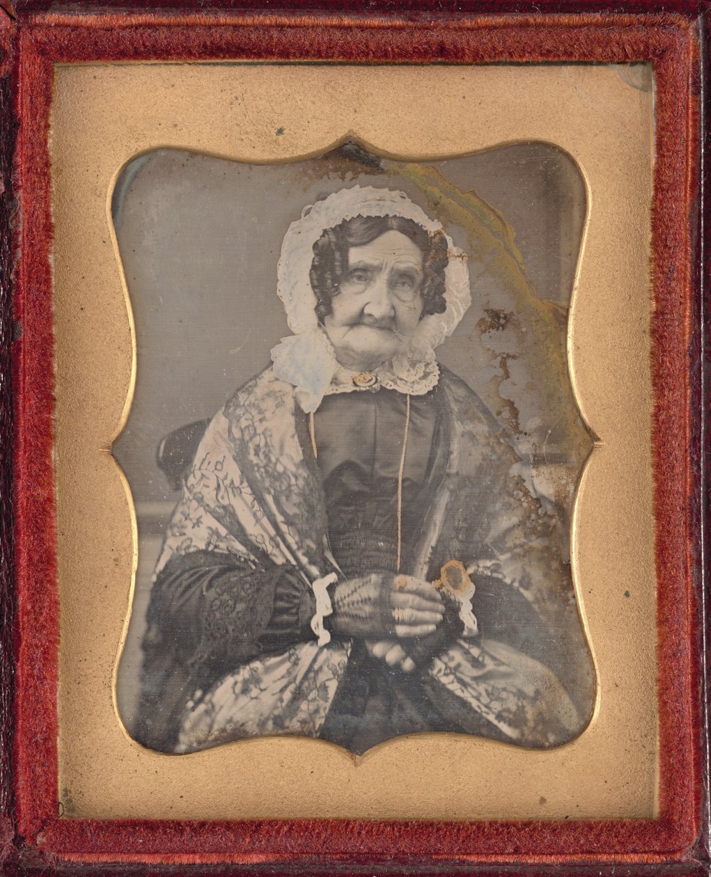 Portret van een vrouw,c. 1850 (foto) door British Photographer