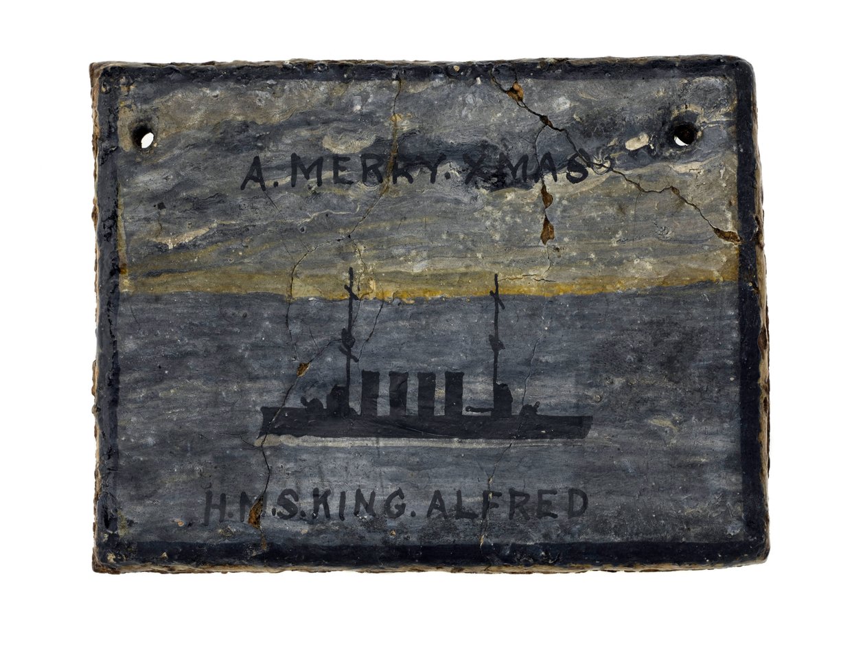 Een rechthoekig koekje (rantsoenen van scheepsbemanningsleden) door British School