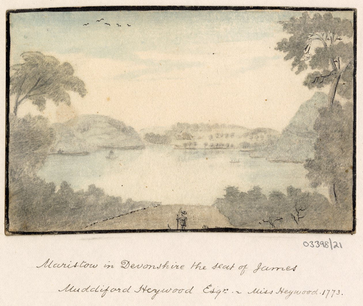 Een reeks schetsen, uitzichten in Groot-Brittannië, het Continent en Amerika 1772-1778 (aquarel) door British School