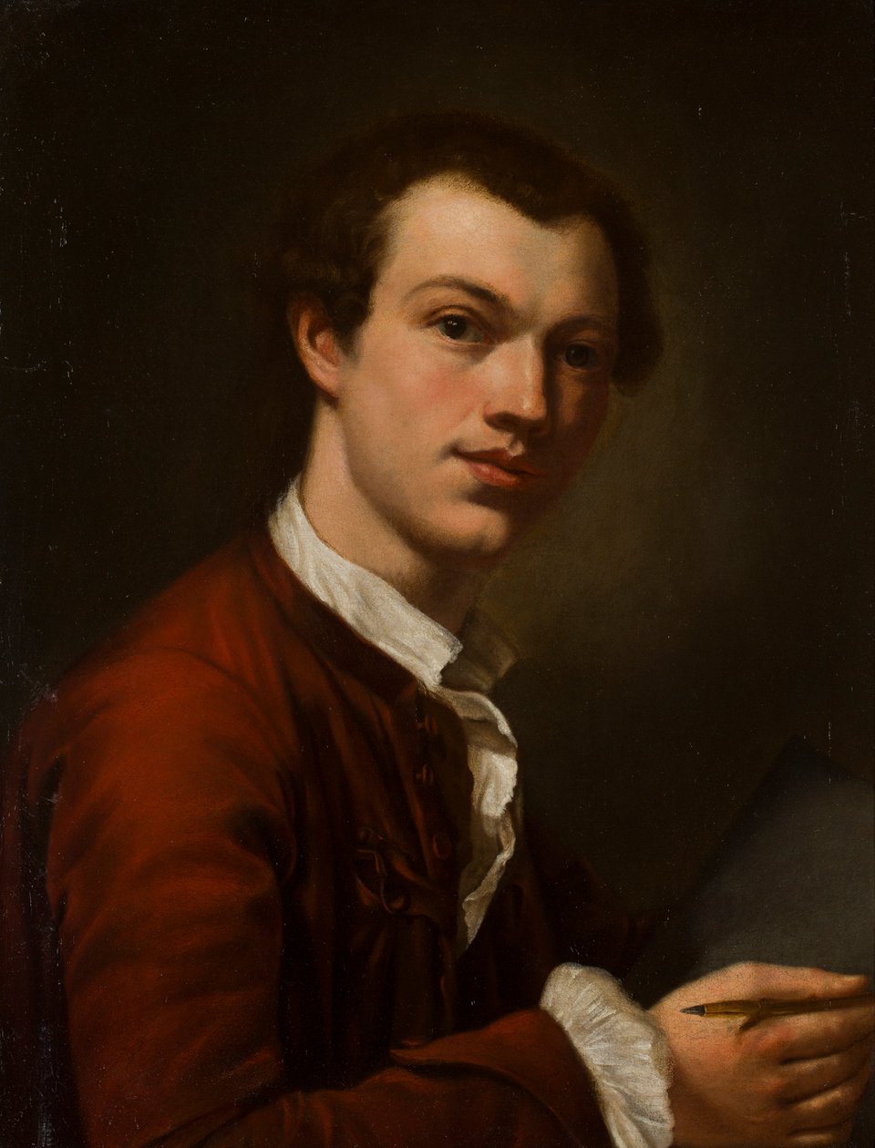 Portret van een Kunstenaar, Mogelijk een Zelfportret door British School