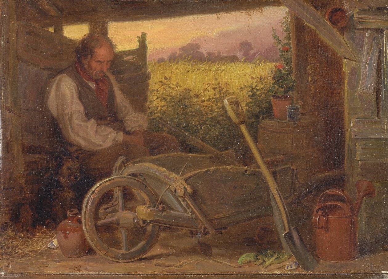 De oude tuinman door Briton Riviere