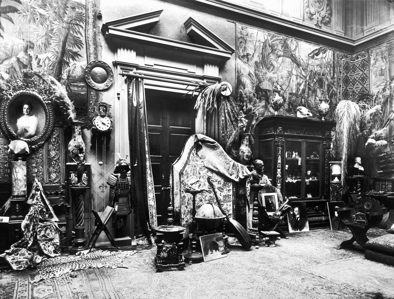 Atelier van de Florentijnse schilder Edoardo Gelli door Brogi Brogi
