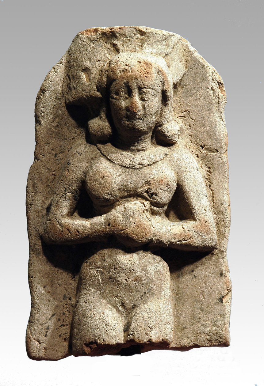 Beeldje van Asherah, Kanaänitisch, 999-600 v.Chr. (klei) door Bronze Age