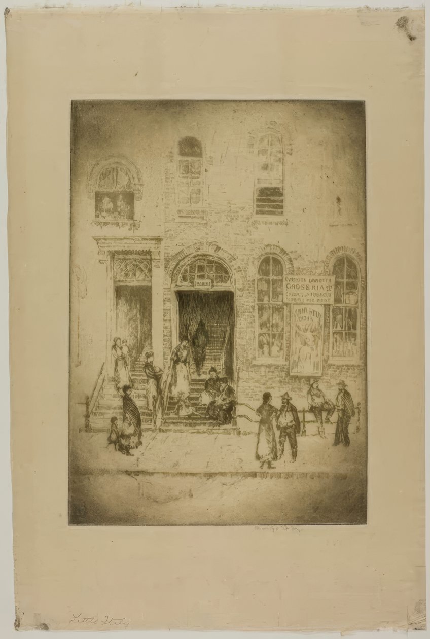 Chicago - Little Italy, Grand Ave door Bror Julius Olsson Nordfeldt