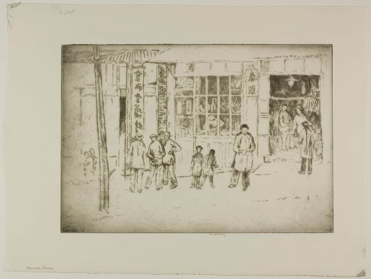 Winkels in Chinatown door Bror Julius Olsson Nordfeldt