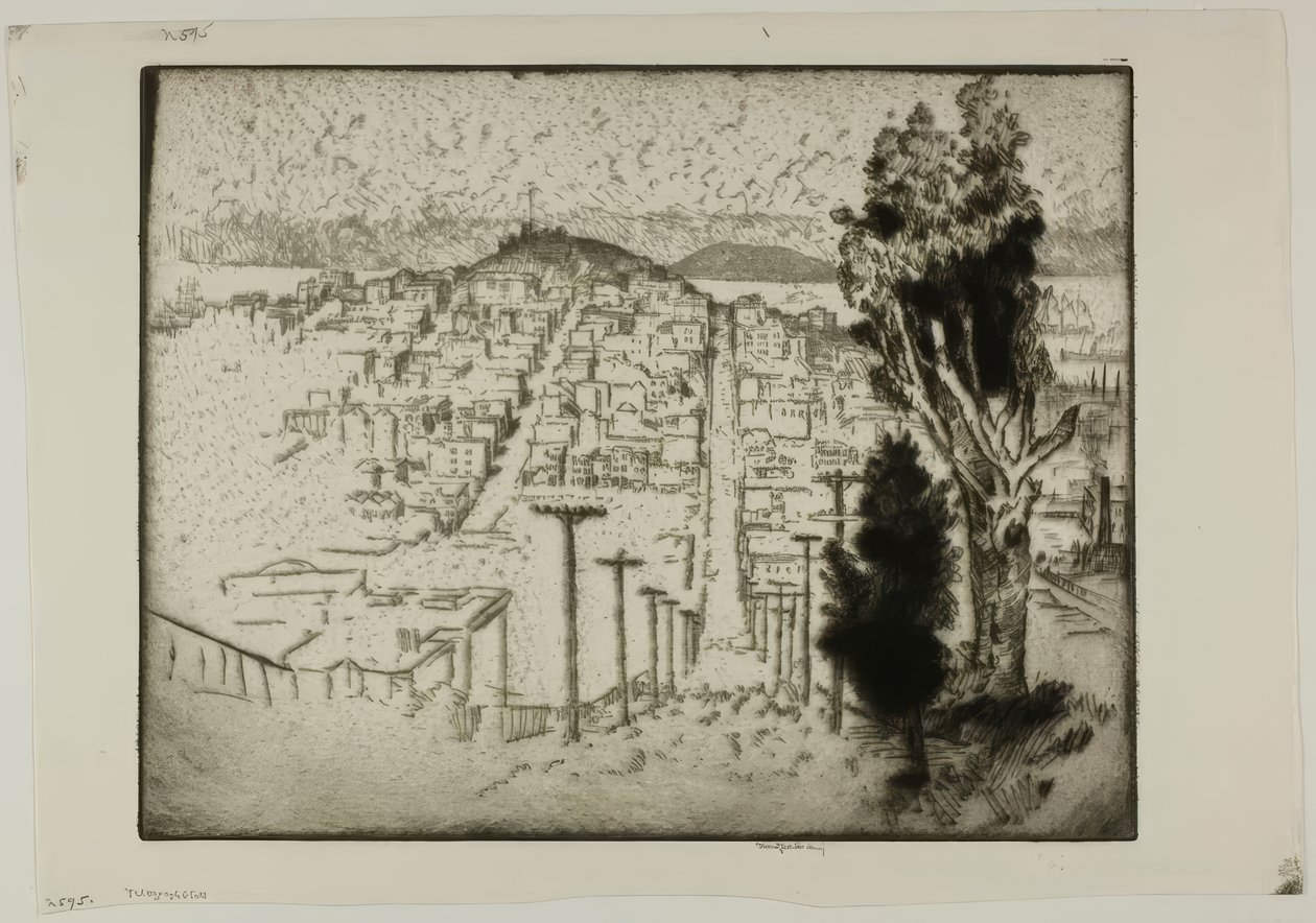 Telegraafheuvel door Bror Julius Olsson Nordfeldt