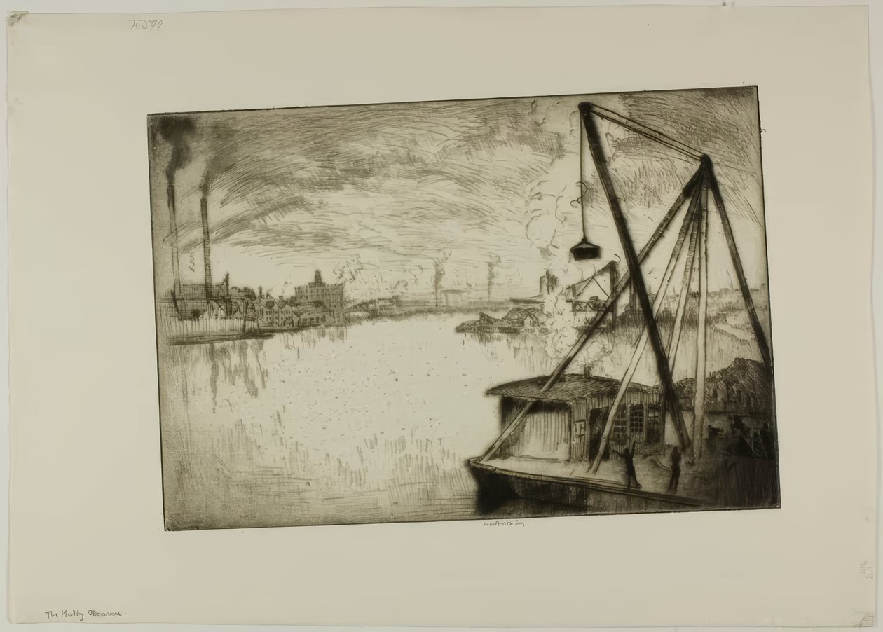 De modderige Maumee, Toledo, Ohio door Bror Julius Olsson Nordfeldt