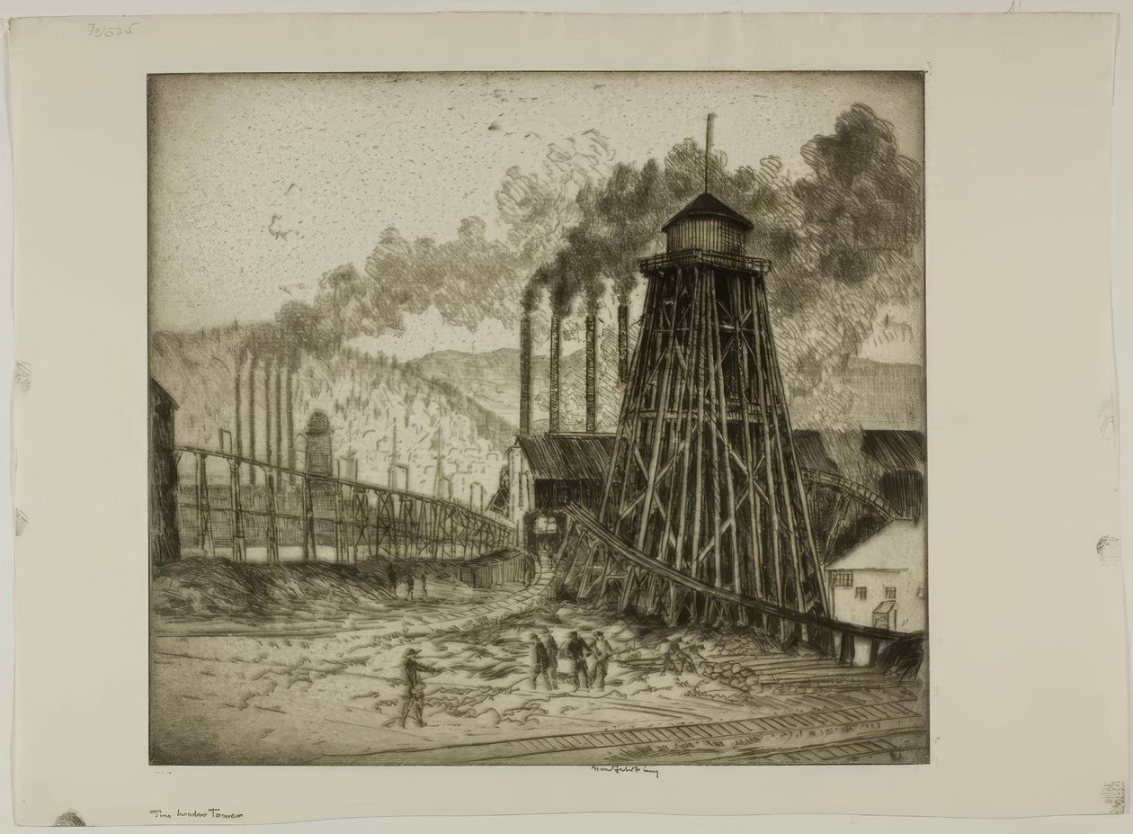 De Watertoren door Bror Julius Olsson Nordfeldt