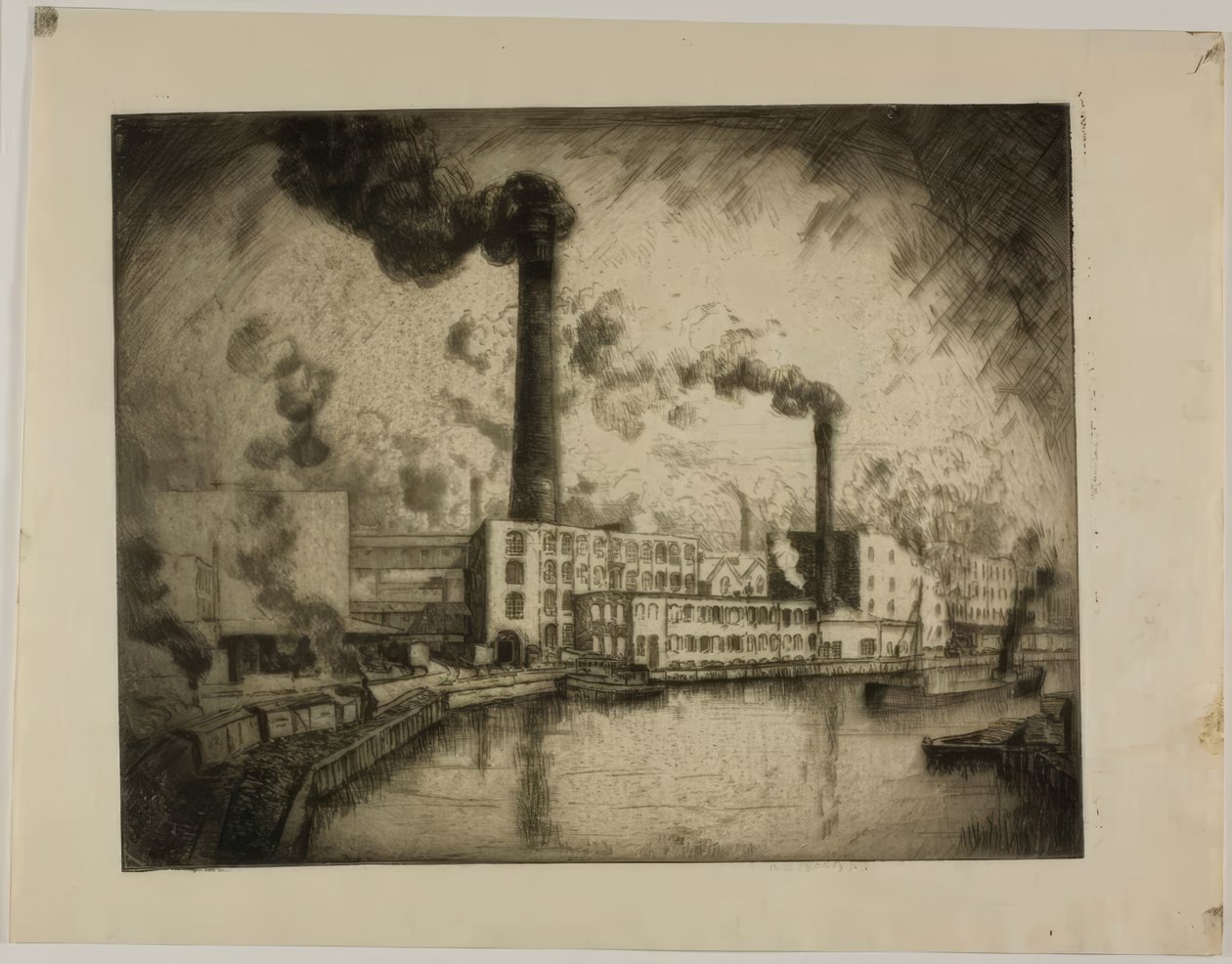 Zonder titel (South Deering - Linkeroever) door Bror Julius Olsson Nordfeldt