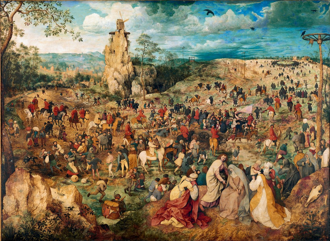 Christus draagt het kruis door Bruegel