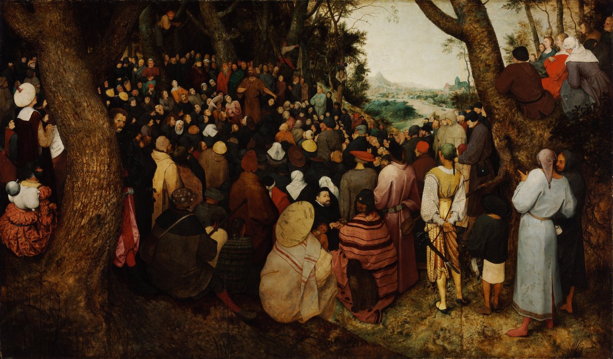De preek van Johannes de Doper door Bruegel