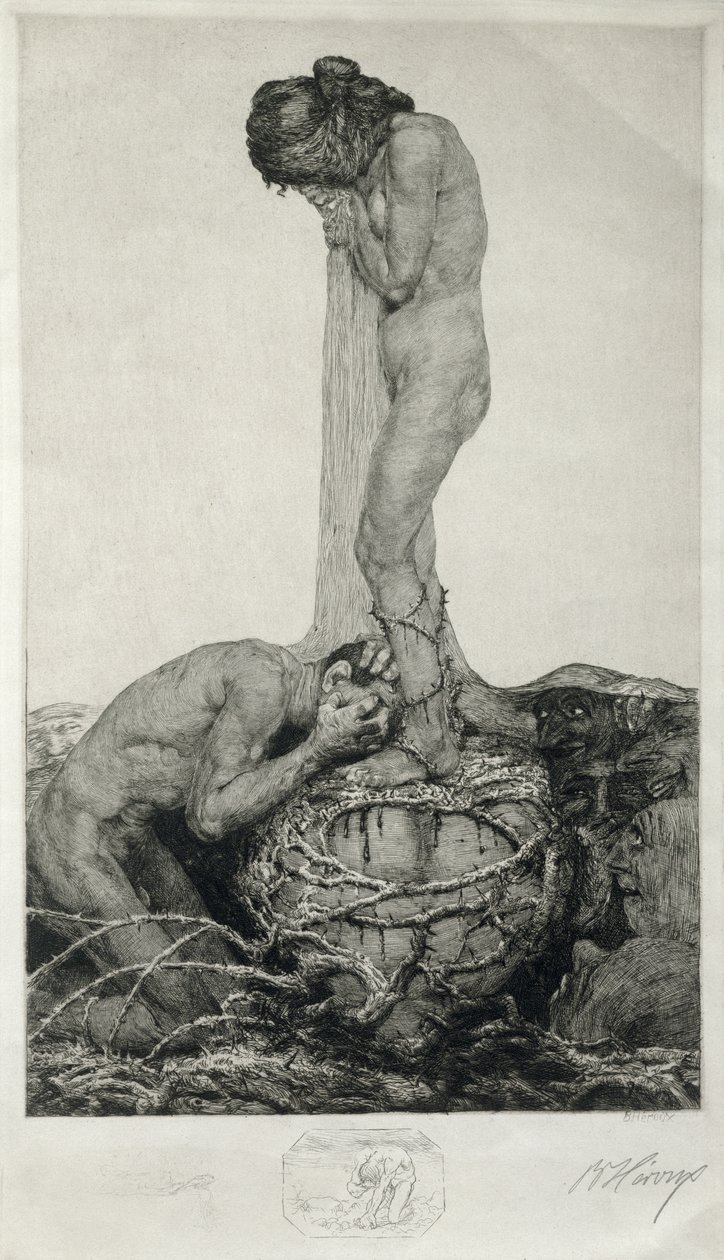 Verdriet, 1916 door Bruno Heroux