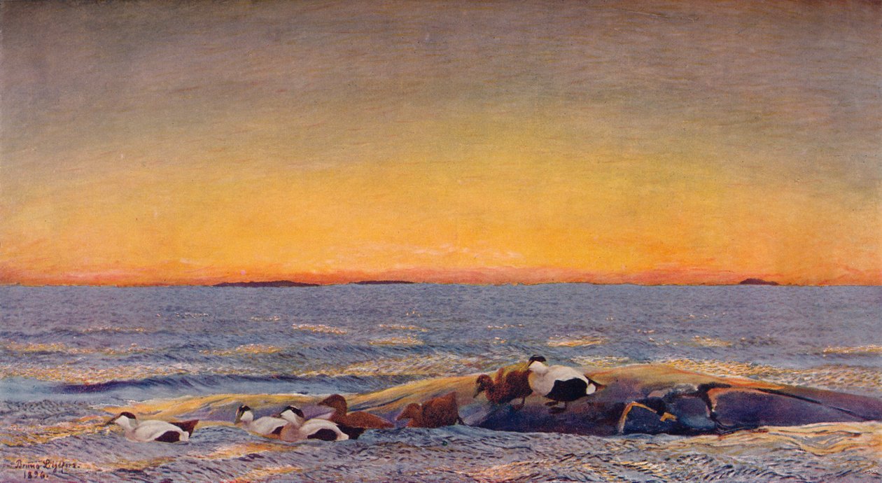 Zonsopgang, 1896 door Bruno Andreas Liljefors