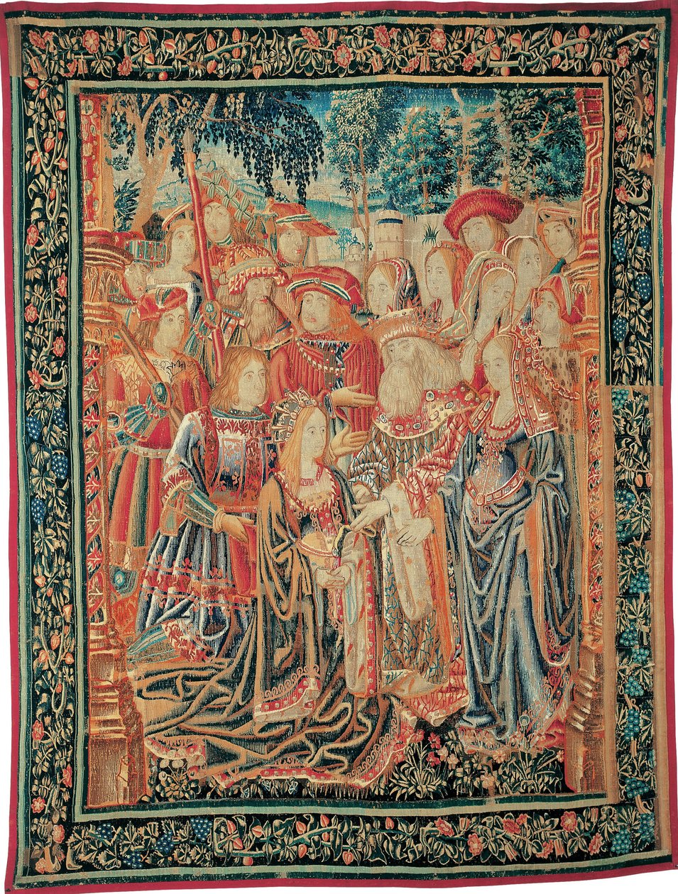 Het verhaal van Troje. De gratie van Helena, ca. 1520 door Brussels Manufactory