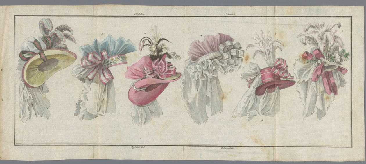 Magasin des Modes Nouvelles Françaises et Anglaises, 20 juli 1787, 25e cahier, 2e année door Buisson