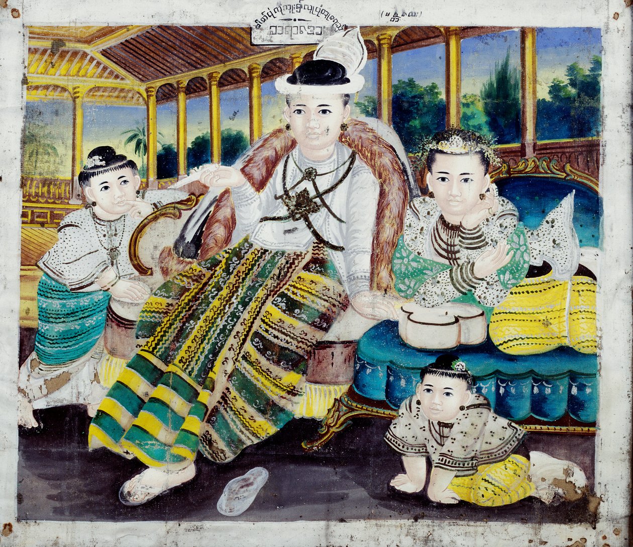 Familieportret door Burmese School