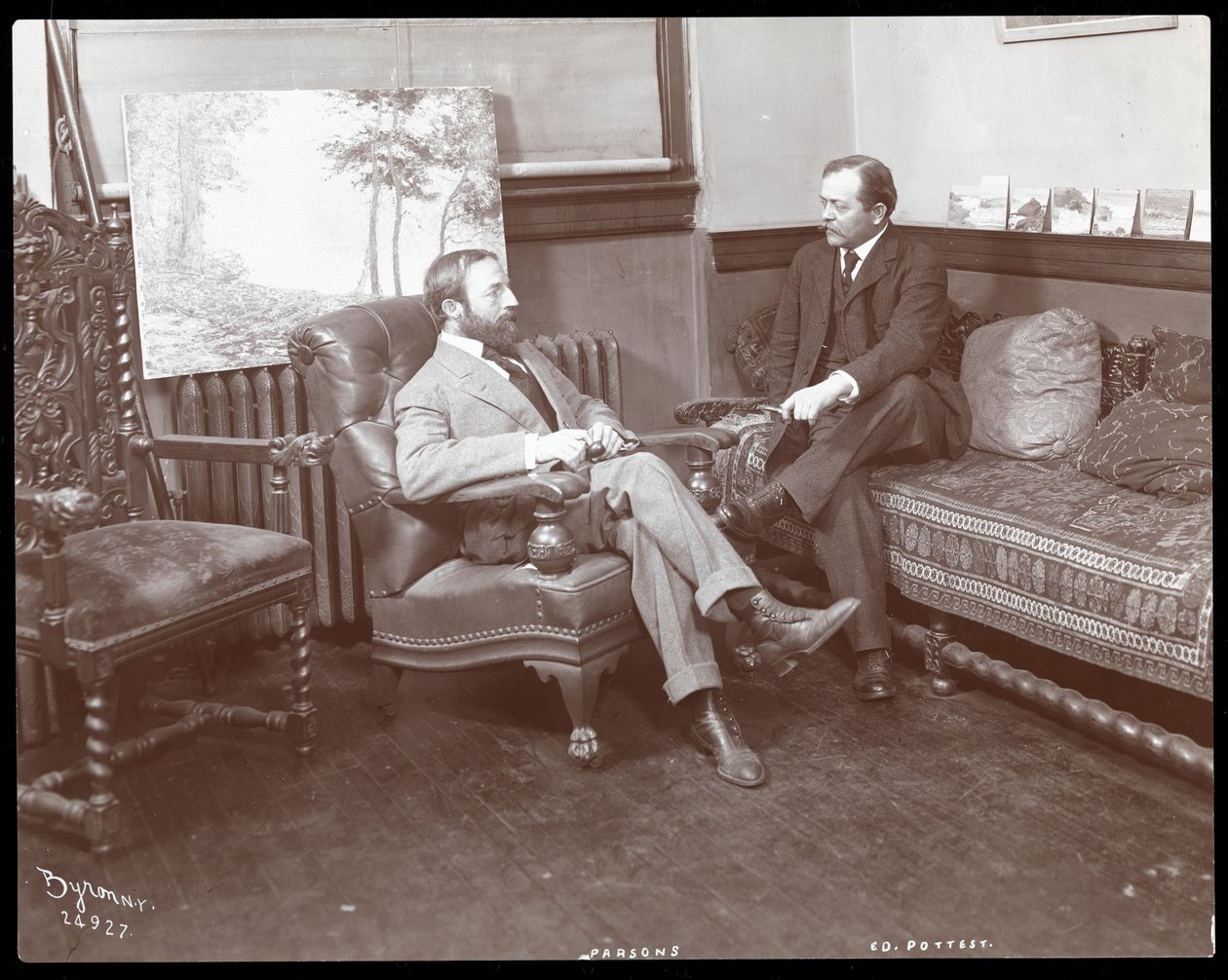 Kunstenaars Parsons en Ed Pottest, 1907 door Byron Company