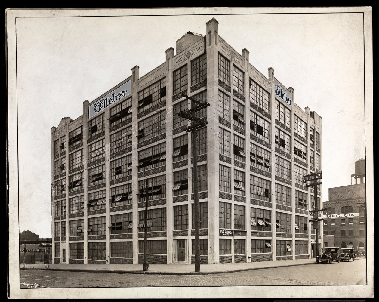 De Aeolian Company fabriek, 138th Street en Willow Avenue, Bronx, New York, 1924 door Byron Company