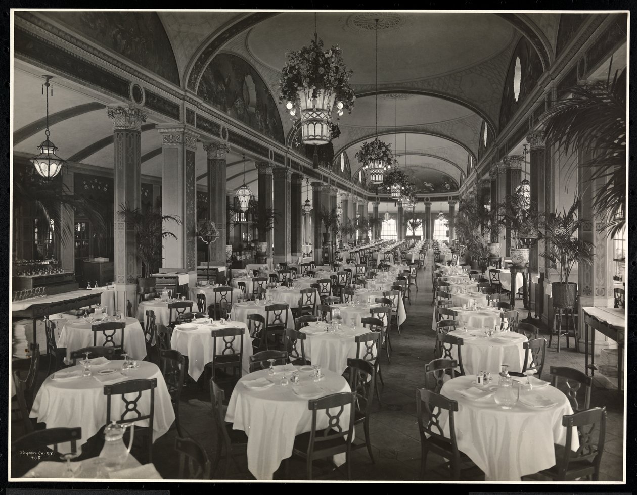 Het dakterrasrestaurant van het Hotel Pennsylvania, 1919 door Byron Company