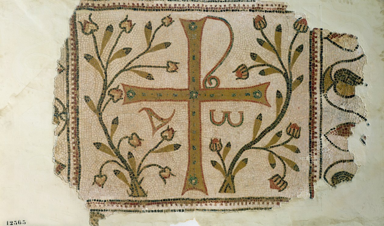 Kruis van Sbeitla, van de Basiliek van Henchir Ali Ben Rzal, Tunesië, 5e-6e eeuw door Byzantine