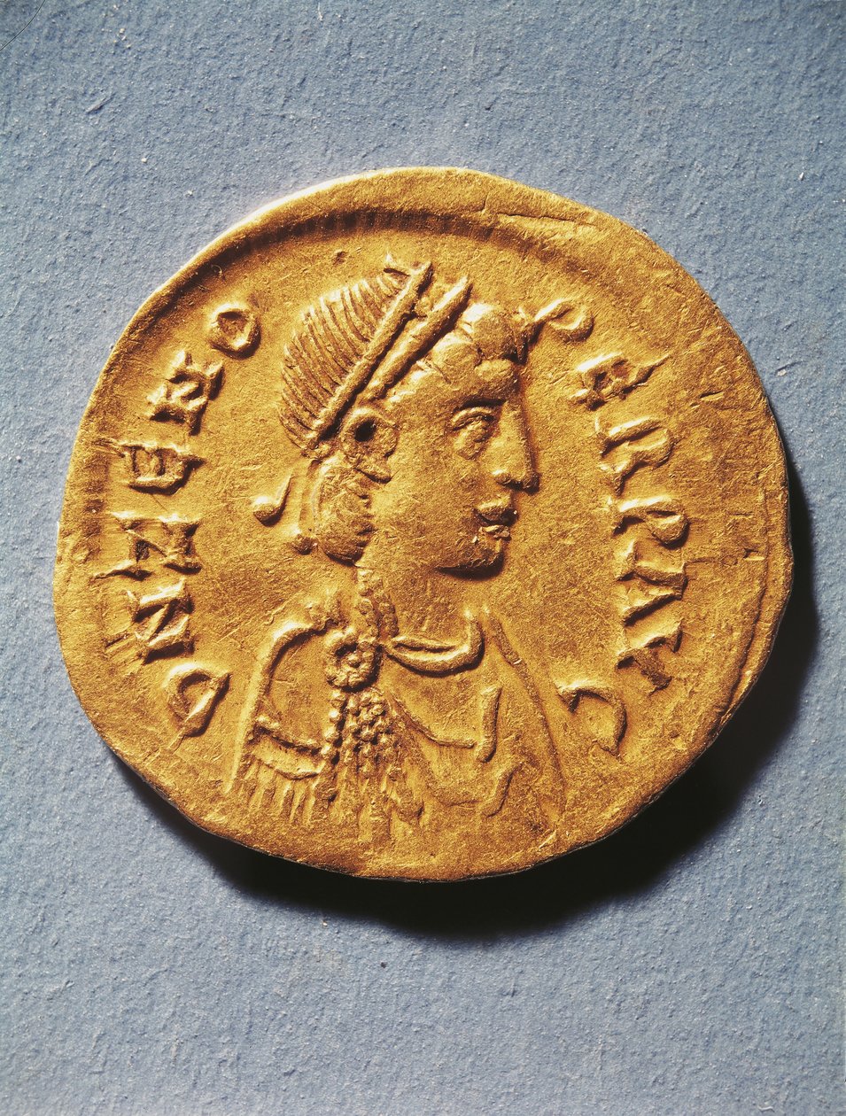 Numismatiek, Oud Rome, Munt die Zeno, Keizer van het Byzantijnse Rijk, voorstelt door Byzantine Byzantine