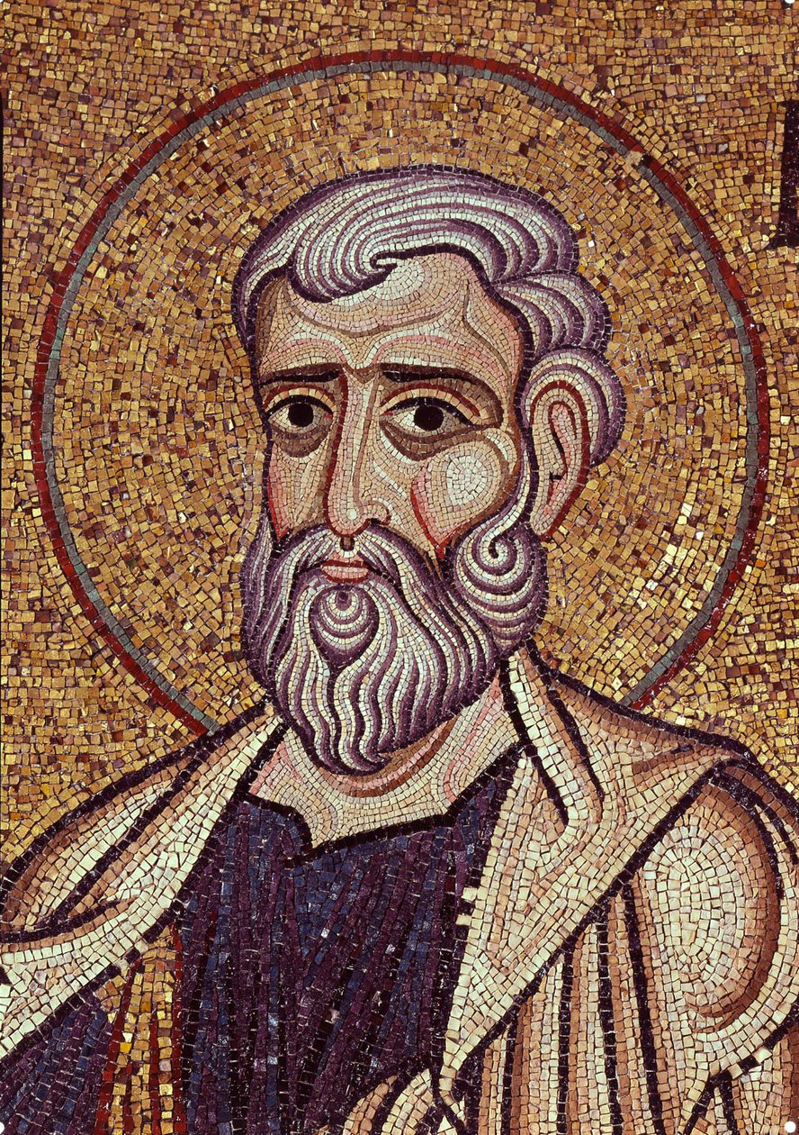 De profeet Haggai (detail) door Byzantine School