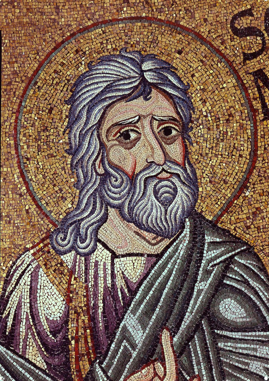 De profeet Sefanja (detail) door Byzantine School