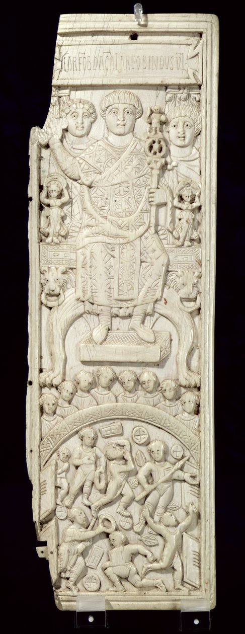 Paneel van het Diptiek van Consul Areobindus, Constantinopel, 506 AD door Byzantine School