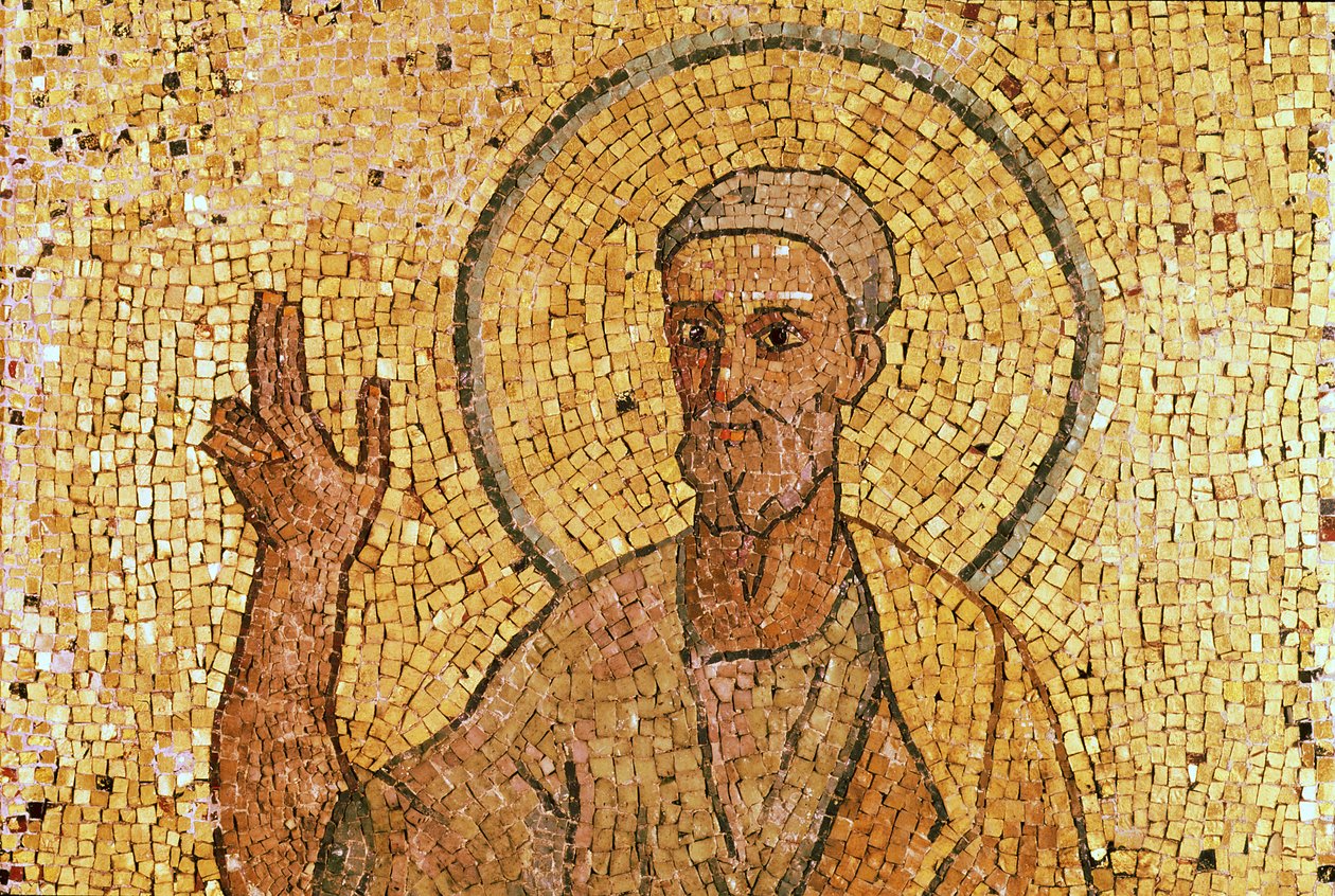 Sint-Pieter, uit de crypte van Sint-Pieter, ca. 700 AD door Byzantine School
