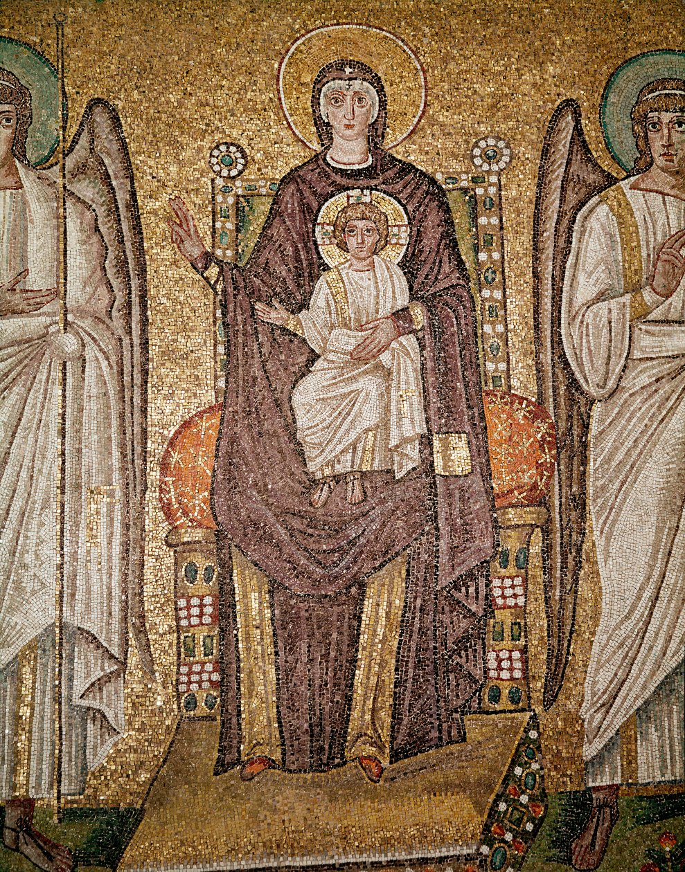 De Byzantijnse maagd (Detail) door Byzantine School