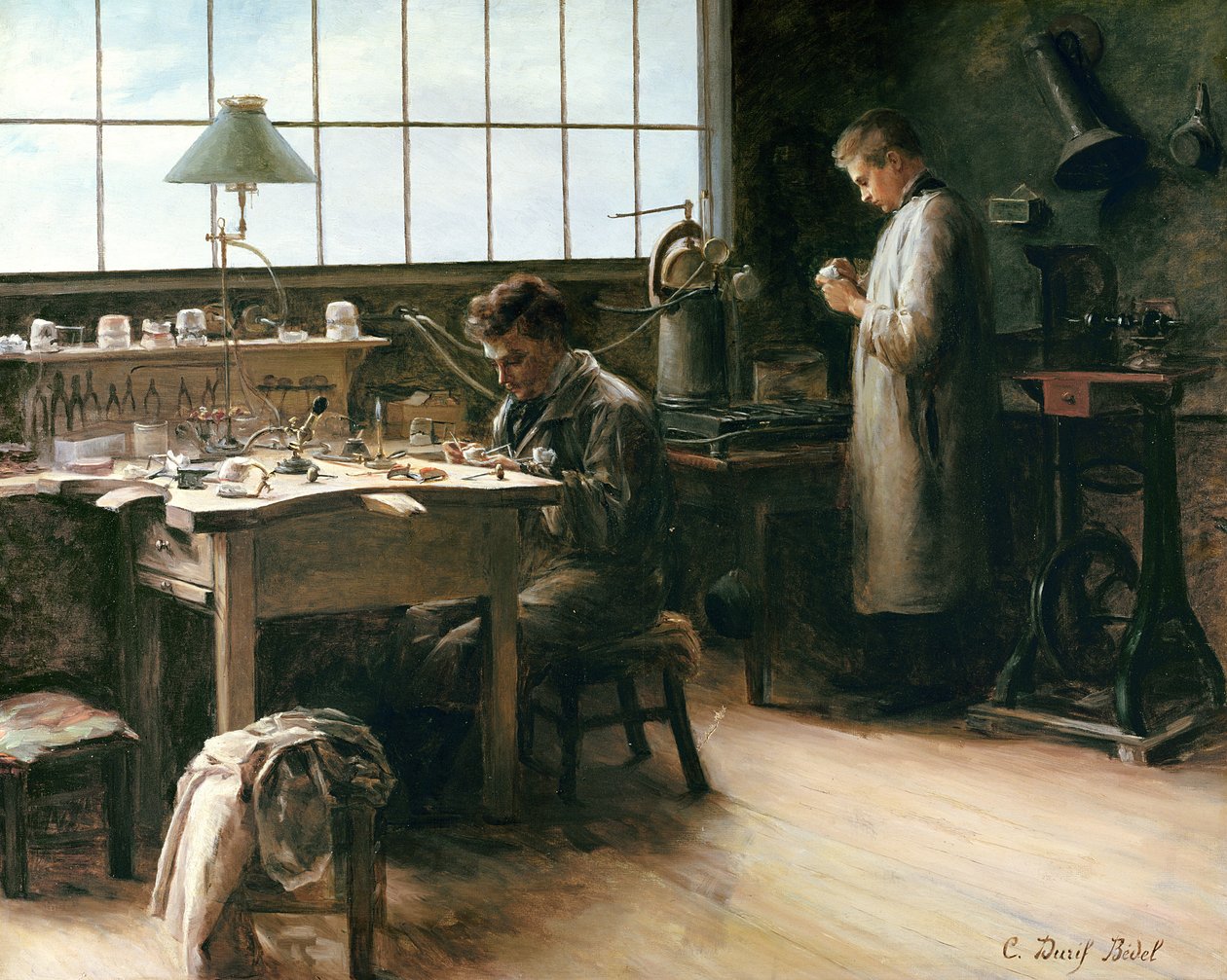 De Valse Tanden Werkplaats, c.1880 door C. Durif Bedel