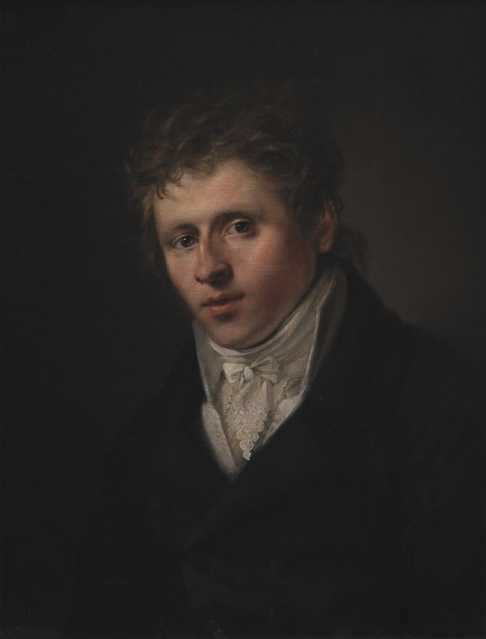 Portret van de schilder Johan Christian Dahl door C.A. Jensen